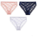 Calcinha De Renda Floral Calcinha de Renda Lojas Zana - Tudo Pra Você e Sua Casa Branca/Bege/Azul M 