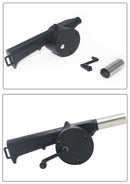 Ventilador Para Churrasco Ao Ar Livre Soprador de Ar Com Manivela Portátil Churrasqueira Fogo Ferramentas